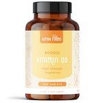 Vitamin D Tablets 4000 IU - 500 Vegetarian Vitamin D3 Tablets [16 Month Supply] | High Strength VIT D | Supports Immune System and Bone Health | Alpha Foods