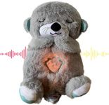 CYNFLEES Baby Sound Machine Soothe Breathing Otter, Sensory Details Music Lights Rhythmic Breathing Motion Musical Baby Toy Plush for Newborns