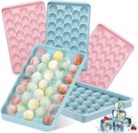 Firelex Ice Cube Molds Ice Ball Maker Round Mold for Freezer Mini Circle Ice Cube Tray with Lid for Summer Drinks Four Packs