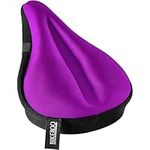 Bikeroo Bike Seat Cover - Padded Gel, Adjustable Bicycle Seat Cushion for Men and Women - Compatible with Indoor & Outdoor Saddles – 18 x 28 cm