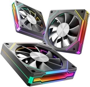 AsiaHorse ARGB PC Fan 120mm Case Fan,1800RPM PWM Ventola con Infinity Mirror,5V3PIN ARGB e 12V4PIN PWM Ventola,50.000 ore di durata/24 luci LED,AMICI-Pro, Nero, 3 Pezzi