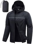 SWISSWELL Rain Jacket Men Waterproof Windbreaker, Lightweight Hooded Raincoat for Daily Casual