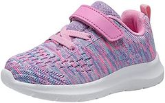 COODO Toddler/Little Kid Boys Girls Shoes Running Sports Sneakers (7 Toddler,Pastel)