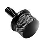 Stainless Knurled Fender Rear Seat Bolt Screw 1/4"-20 Thread Quick Install Compatible with Harley Davidson Touring Softail Dyna Sportster CVO Fatbob Black 1996-2024