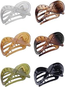 Kavya Pince Cheveux 6 Pcs Pince À Cheveux Femme, Antidérapant Pince Pour Cheveux, Cheveux Épais Et Fins Hair Clip Français Accessoire Cheveux Femme (Brillant)