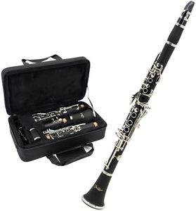 StarQuest SQ-CL250 Clarinet - Durable ABS Body with Gleaming Nickel-Plated Keys, Ideal for Beginners to Experienced Musicians, Hardened Case and Reed Included