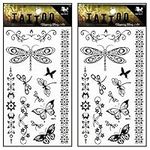 Tattoos 2 Sheets Butterfly dragonfl