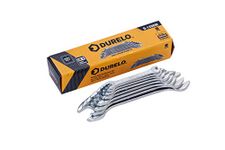 DURELO D-1208M Double Open End Spanner Set 6-22MM (Matte finish, 8-Peice), CHROME VANADIUM STEEL