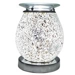 Cello Silver Mosaic Touch Electric Melt Burner - Wax Melt & Oil Burner. New Home Gifts, Home Decor, Room Decor, Bedroom Accessories & Office Accessories. Electric Diffuser With Light Bulb.