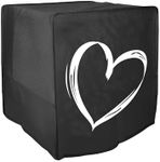 kwmobile Cover Compatible with Ninja MAX PRO (6,2L) Cover - for Air Fryer - Brushed Heart White/Black