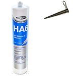 Bond-It HA6 Black Marine Adhesive Premium Silicone Sealant - EU3 310ml Cartridge - Suitable for marine salt or fresh water aquariums, fish tanks, vivariums, gaskets, joints and seals etc. on conservatories, glass, ceramics, aluminium, metals, plastics & extreme temperatures.