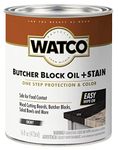 Rust-Oleum 359023 Watco Butcher Block Foodgrade Oil with Stain Safe for Food Contact - Ebony (Pint/473ml)