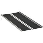 HOMCOM 5ft Wheelchair Ramp Scooter Mobility Non-Skid Layering Portable Foldable Aluminium