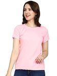 Urban Komfort Women Workout Shirts Short Sleeve Athletic Running Gym T-Shirts Yoga Top Split Back (L, Pink)