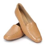 YOHO Bliss Comfortable Slip On Semi Casual Loafer for Women | Stylish Fashion Moccasins Range | Cushioned Footbed Finish | Flexible | Style & All-Purpose | Formal Office Wear Shoe Tan