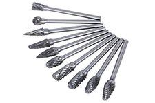 JERN Tungsten Steel Yg8 Carbide Rotary Burr 6 mm Head Diameter -10 Pieces