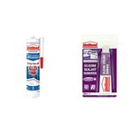 UniBond Triple Protection Stop Mould Sealant, 1 x 291 g Cartridge & Silicone Sealant Remover, Effective Sealant Remover for Thorough Removal, High-Strength Silicone Remover, 1 x 80 ml