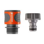 Gardena 6943 Tap-End Quick Connector Set, for Any 5/8 Inch or 1/2 Inch Garden Hose, for Adapting Hose to Original Gardena System, Made in Germany