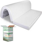 EVERGREENWEB Foldable Mattress 80 x 190 cm, 10 cm High Perfect on Sofa Bed Seat, Fold-out Couch, Orthopaedic Polyurethane Foam, Hypoallergenic Upholstery with Fixing Laces | BED SOFA