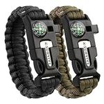 SURVIVE Paracord Bracelet, Pack of 