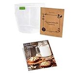 GOURMEO Nut Milk Bag U-Shaped Nylon for Vegan Nut Milk & Almond Milk - Fine Mesh Filter Cloth, Colander, Strainer Cloth