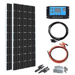 XINPUGUANG 200W 12V/24V Solar Panel Kit Monocrystalline module with 20A Charge Controller for Off-grid system Home RV Boat Cabin Trailer Car