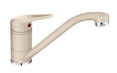 FRANKE Beige Kitchen Sink tap with Fixed spout Made of Granite Princess II 115.0470.654, Medium-Sized