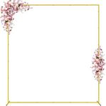 Wokceer Wedding Arch Backdrop Stand Square 7.2 x 6.6 FT Wedding Arches for Ceremony Metal Balloon Arch Frame for Wedding Birthday Party Garden Arbor Anniversary Event Decor