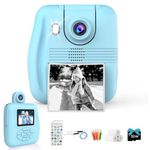 Kids Camera Instant Print Camera - Racazl Instant Camera for Kids, Toddler Video Camera Toy Christmas Birthday Gifts for Girls Boys Age 3-12 (Blue)