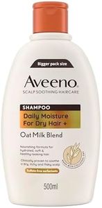 Aveeno Scalp Soothing Haircare Daily Moisture Shampoo, Oat Milk Blend, for Dry Hair, Soothes Dry, Itchy & Flaky Scalp, Clinically Proven, Sulfate Free, 500ml
