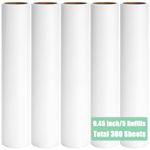 9.45 inch Lint Roller Refills Only, Extra Large Floor Lint Roller Refills for Pet Hair, Extra Sticky 5 Rollers Total 300 Sheets Easy Peel (9.45 inch Wide Refill (Pack of 5))