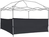 Two Half Walls 2pcs Half Sidewall Sunwall Panel Wall for Pop Up Canopy Gazebo Tent Shelter 10'x10', 10'x15', 10'x20' Vertical Leg, 2 Black Half Walls Only