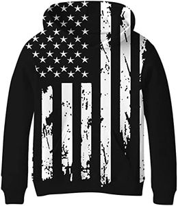 SAYM Teen Boys' Galaxy Fleece Sweatshirts Pocket Pullover Hoodies 4-16Y NO12 L