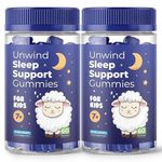 Twin Pack Unwind Sleep Support Gummies for Kids - Formulated for Restful Nights, Childrens Sleep Gummies Promoting Natural Sleep Production, Promotes Healthy Sleep Patterns, 60 Count