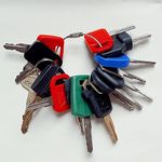 15 Keys Construction Ignition/Heavy Equipment Key Set for CAT Komatsu Volvo Deere JCB