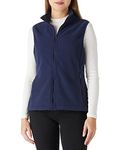 Outdoor Ventures Women's Fleece Vest, Polar Zipper Vest Outerwear Ladies Soft Sleeveless Coat Gilet with Pockets for Fall & Winter(Navy Blue,M)