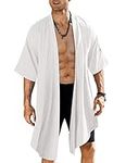 COOFANDY Men's Long Cardigan Cotton