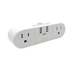 Reno Supplies Smart WiFi Plug with 2 USB Ports,15A 1875W, Smart Outlet for Smart Life App, Alexa, Google Home, No Hub Required, FCC Certified, 2.4G Hz WiFi Only (Pack of 1, 2 USB Ports)