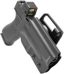 GRITR OWB Kydex Right Hand Gun Holster Fits Glock 48/G48 MOS - Optic Cut, Compatible with Safariland QLS/G-Code RTI Attachments, Adjustable Belt Loops, Open Bottom, Adjustable Cant