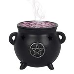 Spirit of Equinox Pentagram Cauldron Incense Holder, Black