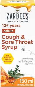 Zarbee's Adult Cough Syrup, 150ml – Natural Soothing Formula