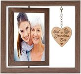 Gifts for Grandma, Grandma Picture Frames With Heart Pendant, Best Grandma Ever Gifts, Nana Grandma Mother's Day Birthday Gifts, Double Sided Grandma Photo Frames 4x6