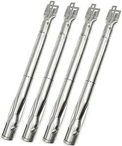 ADJUSTABURNER Gas Grill Burner Universal Stainless Steel Tube (Pack of 4) Extends from 14" to 19" BBQ Replacement Parts for Nexgrill, Brinkmann, Dyna-Glo, and Most Gas Grill Models