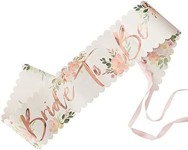 Ginger Ray Floral 'Bride To Be' Sash