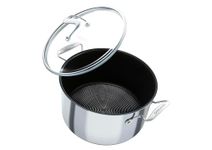 Circulon SteelShield C Series Stainless Steel Stock Pot with Lid 26cm/7.6L - Induction Stock Pot with Hybrid Non Stick, Metal Utensil Safe & Dishwasher Safe Cookware