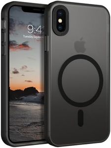 YINLAI Magnetic Case for iPhone X XS Case, [Compatible with MagSafe] Skin-Friendly Touch Slim Shockproof Protective Phone Cases for iPhone X XS 5.8", Black