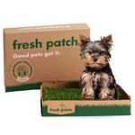 Fresh Patch Mini Real Grass Patch for Dogs, Cats, and Small Pets Under 8 Pounds – Disposable Pet Grass Pee Pads – Indoor and Outdoor Potty Training Mat (12 Inches x 16 Inches)