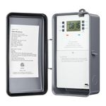 Suraielec - 7 Day 24 Hour Digital Pool Timer 120 240 277VAC 40 Amp Outdoor Heavy Duty Metal Housing Pool Control Timer Switch Box