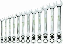 Williams MWS-12RCF 12-Piece Metric Reversible Flex Head Ratcheting Combination Wrench Set