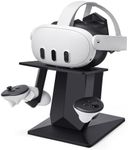 alcopanda VR Stand Accessories Compatible with Meta Quest 3/Meta Quest 2, Headset Display Holder and Controller Mount Station, with More Stable and Heavy Base